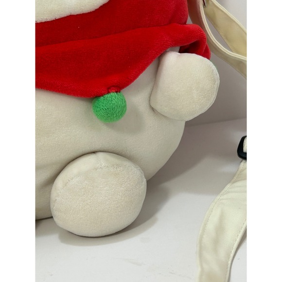 Kuromi Skull Santa Hat Plush Crossbody Bag Kawaii Sanrio Holiday Accessory - Picture 5 of 14